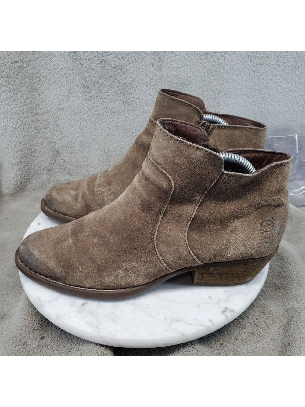 Born Shoes Womens Size 8.5 Brown Suede Dakota Ankle Boots *Read*
